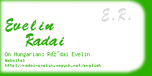 evelin radai business card